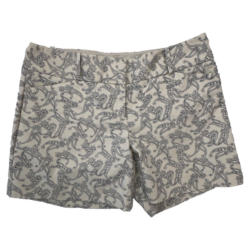The Limited Shorts Women's Size 6 (Waist 32) Pockets Paisley Design